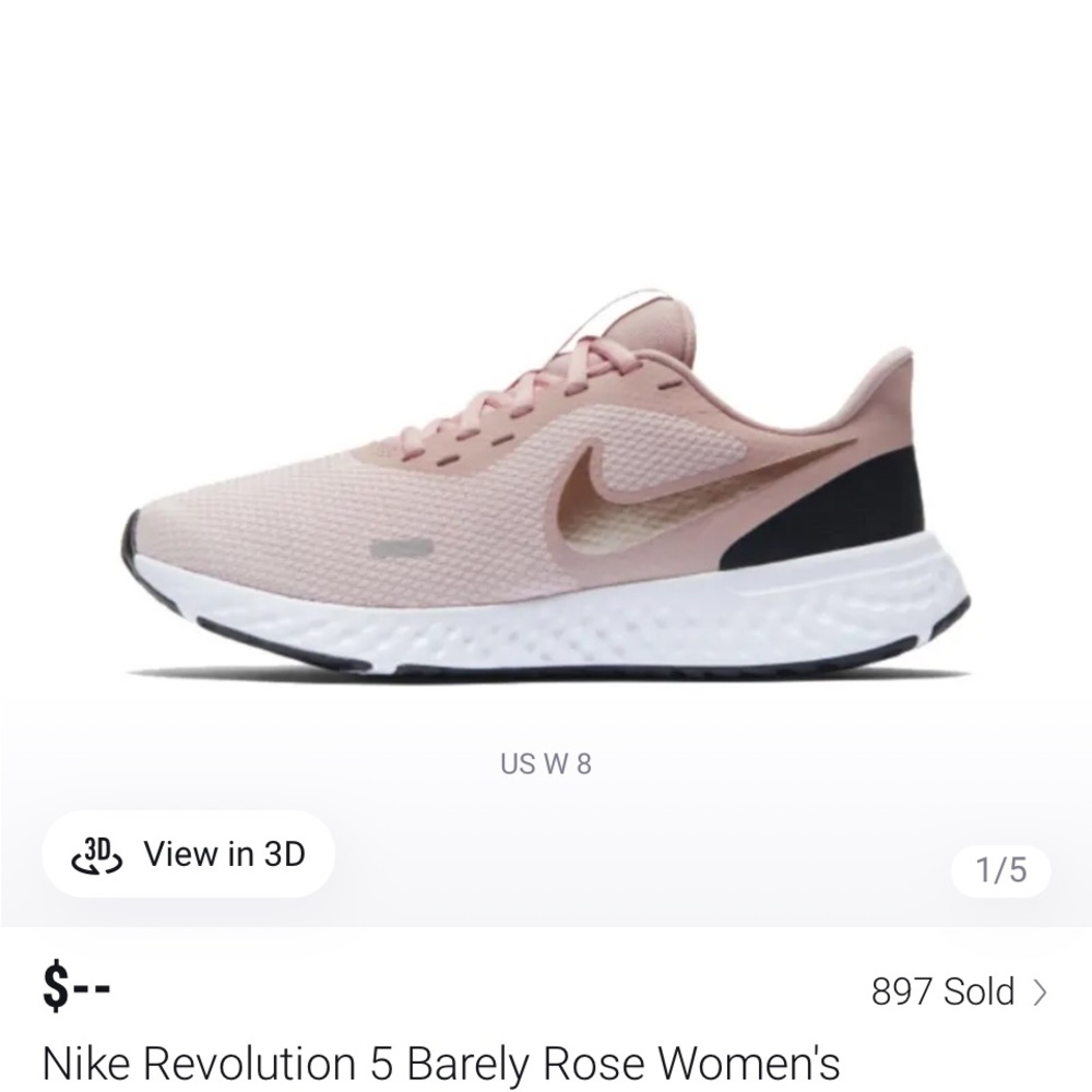 Nike Revolution Barely Rose Women's Running Shoes